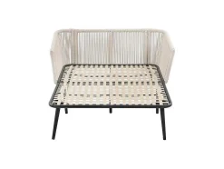 Ligstoel, Tuinbank - Gegalvaniseerd Staal En Gevlochten Touw - 2 Plaatsen - Beige