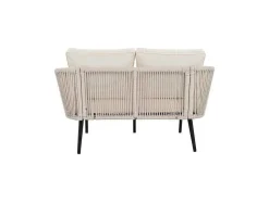 Ligstoel, Tuinbank - Gegalvaniseerd Staal En Gevlochten Touw - 2 Plaatsen - Beige