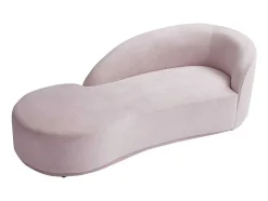 Linkse Chaise Longue Met Bekleding In Roze Fluweel Lonigo Van Pascal Morabito
