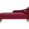 Linkse Chaise Longue Van Bordeaux-Rood Velours Umari