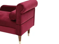 Linkse Chaise Longue Van Bordeaux-Rood Velours Umari