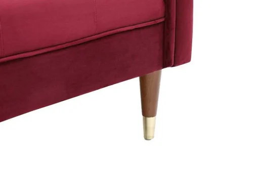 Linkse Chaise Longue Van Bordeaux-Rood Velours Umari
