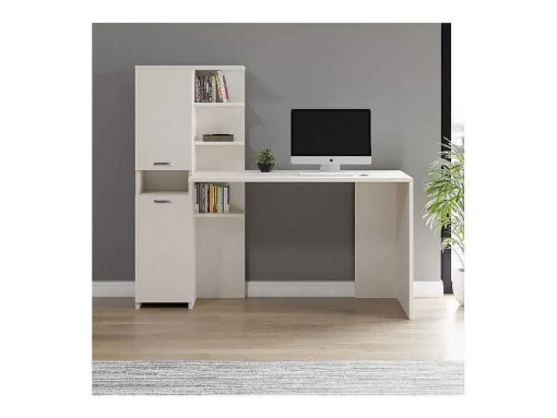 Lotus Bureau, Wit, 150X60X135 Cm, Epikasa