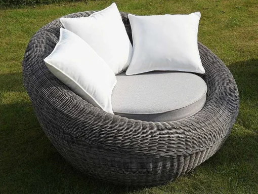 Loungeset Van Geweven Hars - Grijs - Zitbank, 2 Fauteuils En Salontafel - Whiteheaven