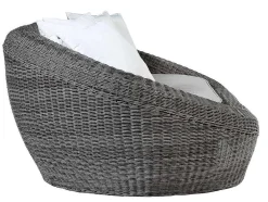 Loungeset Van Geweven Hars - Grijs - Zitbank, 2 Fauteuils En Salontafel - Whiteheaven