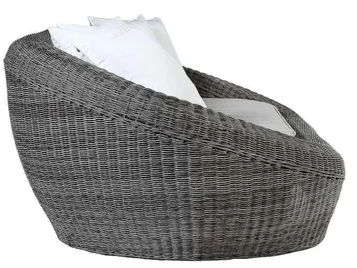 Loungeset Van Geweven Hars - Grijs - Zitbank, 2 Fauteuils En Salontafel - Whiteheaven