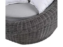 Loungeset Van Geweven Hars - Grijs - Zitbank, 2 Fauteuils En Salontafel - Whiteheaven