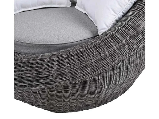 Loungeset Van Geweven Hars - Grijs - Zitbank, 2 Fauteuils En Salontafel - Whiteheaven