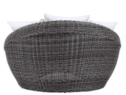 Loungeset Van Geweven Hars - Grijs - Zitbank, 2 Fauteuils En Salontafel - Whiteheaven
