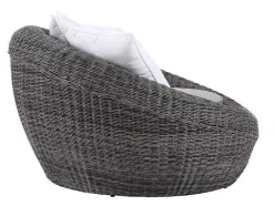 Loungeset Van Geweven Hars - Grijs - Zitbank, 2 Fauteuils En Salontafel - Whiteheaven