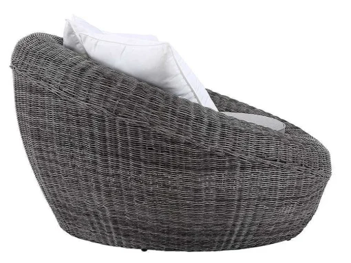 Loungeset Van Geweven Hars - Grijs - Zitbank, 2 Fauteuils En Salontafel - Whiteheaven