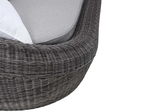 Loungeset Van Geweven Hars - Grijs - Zitbank, 2 Fauteuils En Salontafel - Whiteheaven