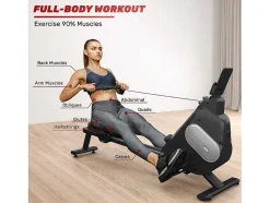 Magnetische Roeimachine Voor Home Gym Office Workout 16 Niveau Instelbare Weerstand Met Lcd-Monitor