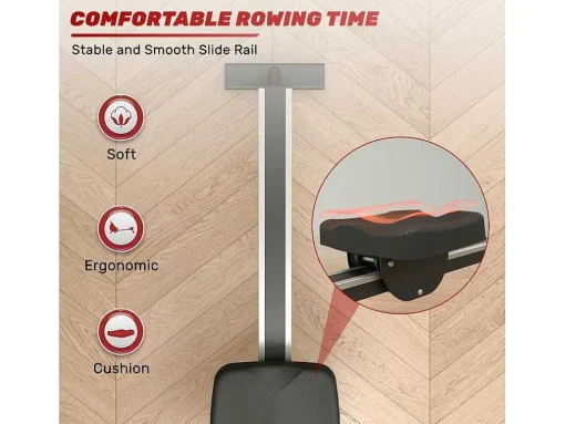 Magnetische Roeimachine Voor Home Gym Office Workout 16 Niveau Instelbare Weerstand Met Lcd-Monitor