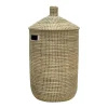 Mand Van Zeegras Met Deksel - D39 X H71 - Naturel - Juvami
