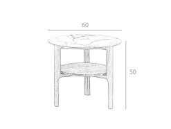 Marmer Effect Glasvezel Hoektafel 2047 Angel Cerda