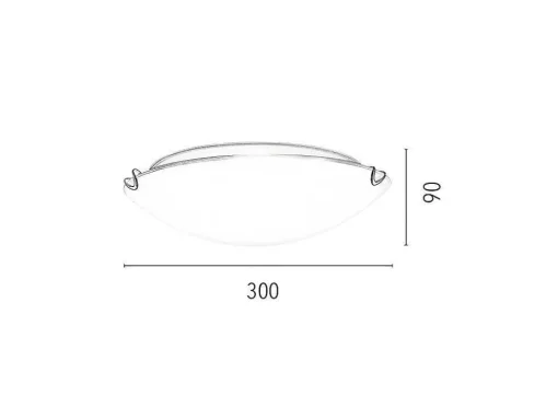 Maryland Plafondlamp, Chroom, Wit, 30X30X9 Cm, Epikasa