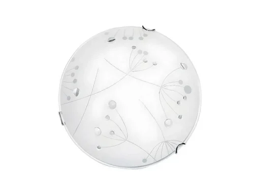 Maryland Plafondlamp, Chroom, Wit, 30X30X9 Cm, Epikasa