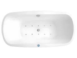 Massagebad Met Ledverlichting - Balneo Therapie Sirgao - 1 Persoon - 155L - 75X150Cm - Wit