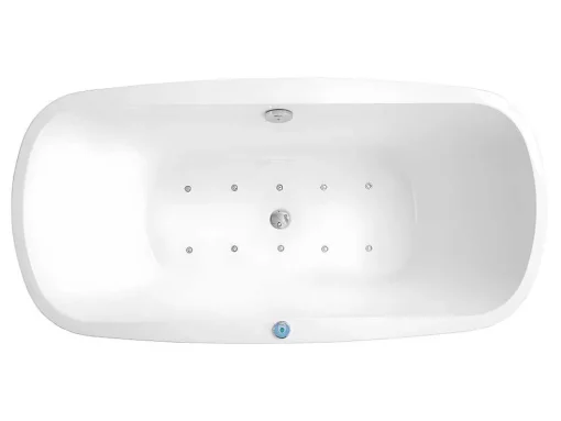 Massagebad Met Ledverlichting - Balneo Therapie Sirgao - 1 Persoon - 155L - 75X150Cm - Wit