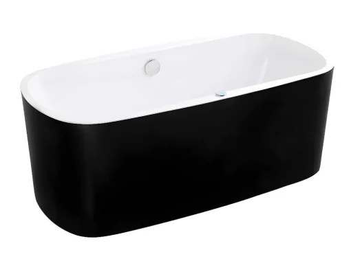 Massagebad Met Ledverlichting - Balneo Therapie Sirgao - 1 Persoon - 155L - 75X150Cm - Zwart