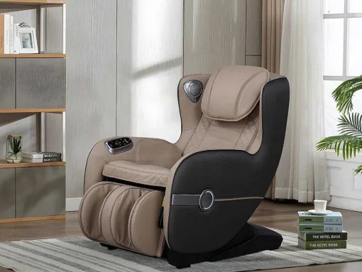 Massagestoel Kasou Van Kunstleer Met Led-Verlichting - Met Bluetooth - Beige