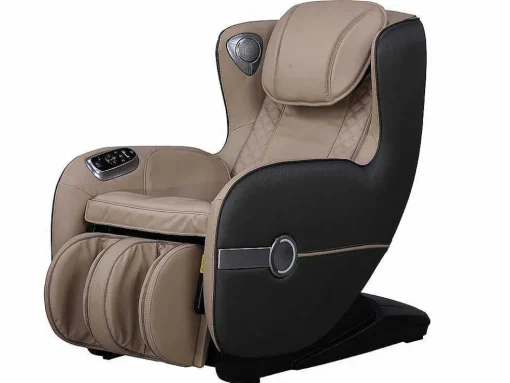 Massagestoel Kasou Van Kunstleer Met Led-Verlichting - Met Bluetooth - Beige