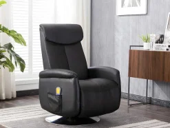 Massagestoel Kostas Van Kunstleer - Zwart