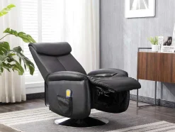 Massagestoel Kostas Van Kunstleer - Zwart