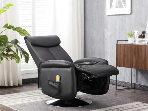 Massagestoel Kostas Van Kunstleer - Zwart
