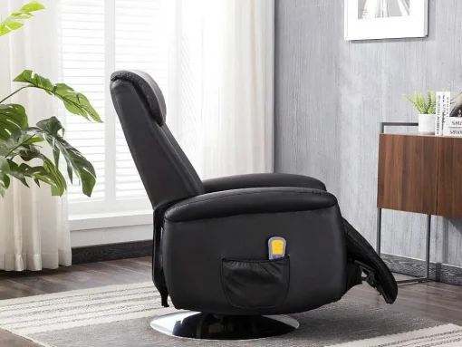 Massagestoel Kostas Van Kunstleer - Zwart