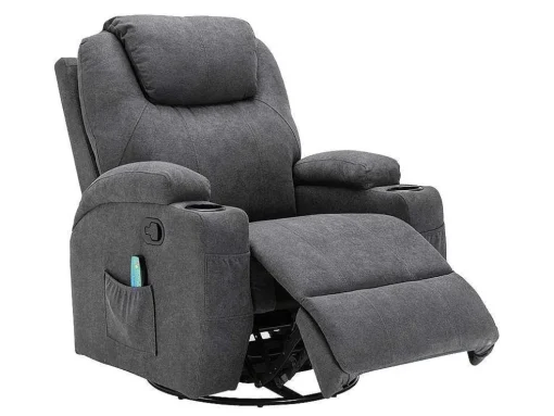Massagestoel Van Stof Silvano - Grijs