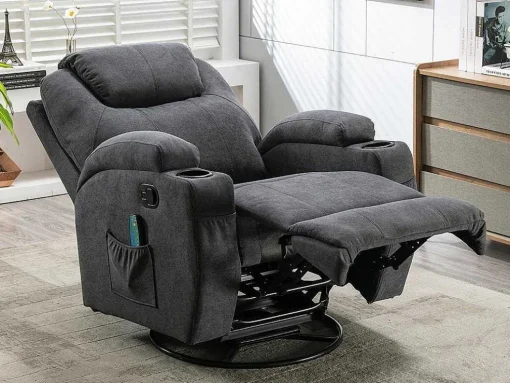 Massagestoel Van Stof Silvano - Grijs