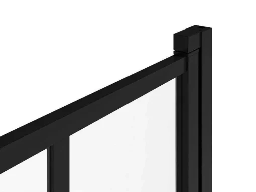 Mat Zwart Badscherm - 80 X 140 Cm - Urbanik