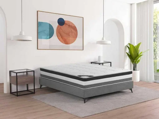Matras 160X 200Cm Met 5-Zones Pocketveren En Vormgeheugen Dikte 28Cm - Loubio