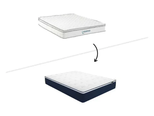 Matras 120X190Cm Met Pocketveren En Bijpassende Topmatras Dikte 24Cm - Altier Van Dreamea