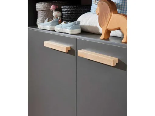 Matsbaby Luiertafel 2 Deuren, 1 Open Vak Grijs.