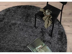 Mattis Vloerkleed O200 Cm Polyester Antraciet.