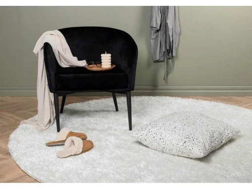 Mattis Vloerkleed O200 Cm Polyester Wit.