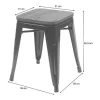 Mcw-A73 Kruk (Set Van 2) Houten Zitting, Rood