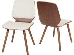 Mcw-B16 Eetkamerstoel (Set Van 2), Kunstleer Creme