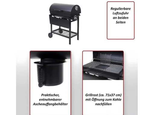 Mcw-F70 Barbecuetrolley Met Deksel En Plank