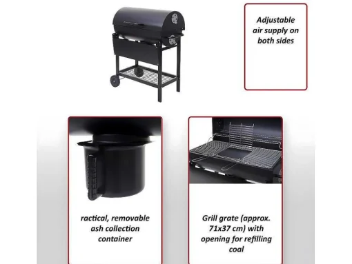Mcw-F70 Barbecuetrolley Met Deksel En Plank