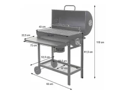 Mcw-F70 Barbecuetrolley Met Deksel En Plank