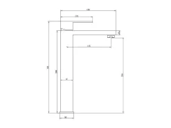 Mechanische Mengkraan Met Vierkante Vorm Van Geborsteld Roestvrij Staal - Mat Zwart, H31 Cm - Canilas