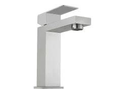Mechanische Mengkraan Met Vierkante Vorm Van Roestvrij Staal - Geborsteld Nikkel - H17,3 Cm - Canilas