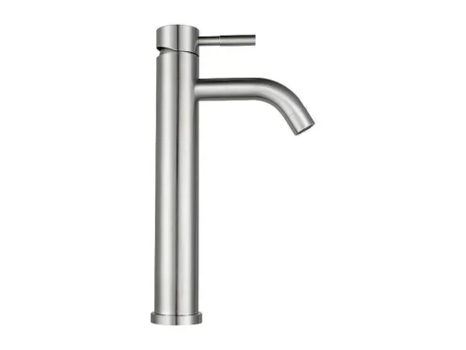 Mechanische Mengkraan Met Ronde Vorm Van Roestvrij Staal - Geborsteld Nikkel - H29,6 Cm - Salavan