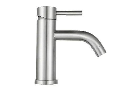 Mechanische Mengkraan Met Ronde Vorm Van Roestvrij Staal - Geborsteld Nikkel - H17 Cm - Salavan