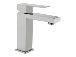 Mechanische Mengkraan Met Vierkante Vorm Van Roestvrij Staal - Geborsteld Nikkel - H17,3 Cm - Canilas