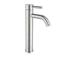 Mechanische Mengkraan Met Ronde Vorm Van Roestvrij Staal - Geborsteld Nikkel - H29,6 Cm - Salavan